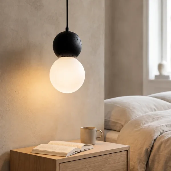 Zuvane Travertine Globe Pendant Light